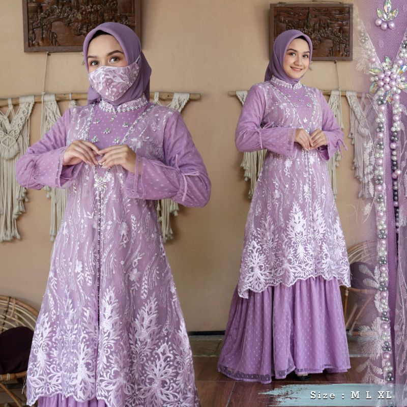 GAMIS RIANTY BRUKAT | GAMIS PESTA | GAMIS | GAMIS TILE | GAMIS KONDANGAN | GAMIS BRUKAT | GAMIS TILE PESTA | GAMIS KEBAYA | DRESS KONDANGAN | DRESS PESTA MEWAH