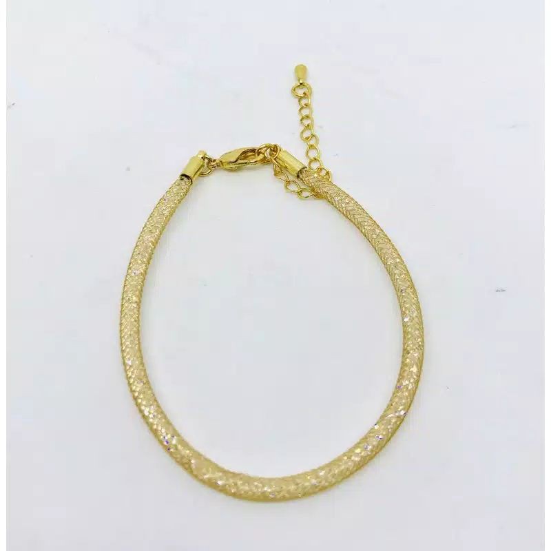 Gelang gliter korean style fashion real gold plated