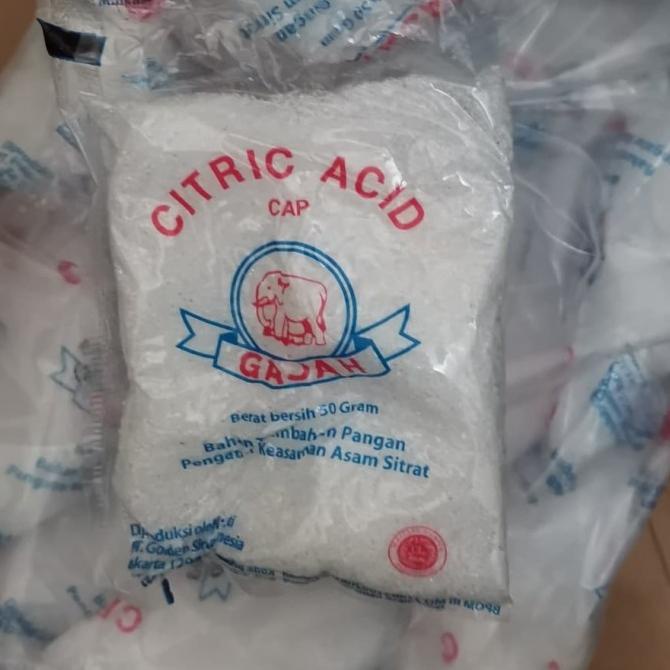 

Citric Acid Cap Gajah 1pak isi 20@50gr
