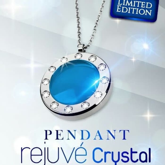 Silver Blue Pendant Rejuve Crystal LWG Kalung Kesehatan Autoimun Ashanty Korea