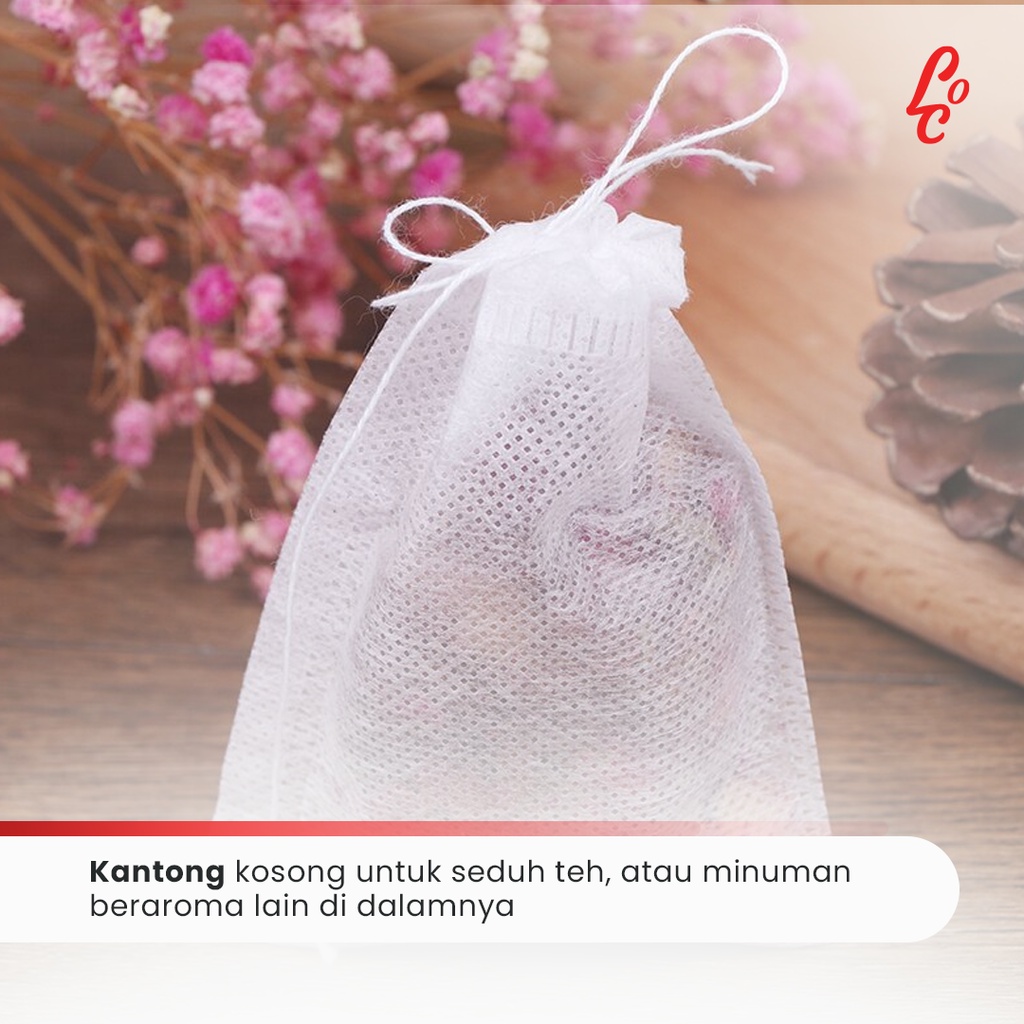 Kantong Teh Celup Kosong 100 Pcs Teabag White Reusable