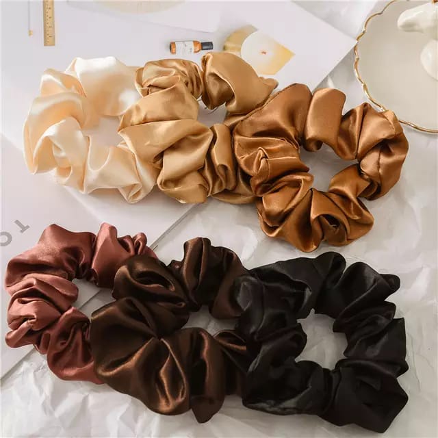 Alolula - Scrunchie Satin / Scrunchie Jumbo / Scrunchie Hijab / Scrunchie Hijab Jumbo / Silk Scrunchie / Ikat Rambut Scrunchie / Scrunchie Ikat Rambut