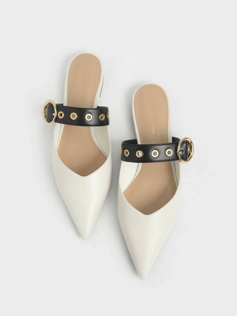 [7.7 Boombastis Sale⚡] - SEPATU SHOES WANITA CKS330 EYELET EMBELLISHED MULES  PREMIUM IMPORT