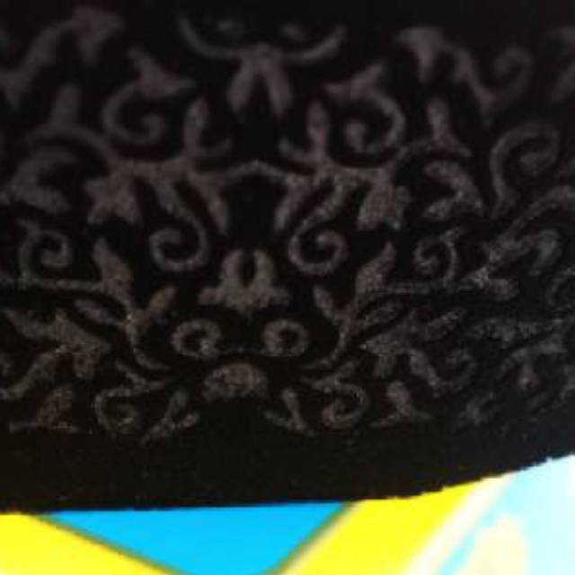 Peci songkok hitam motif laser