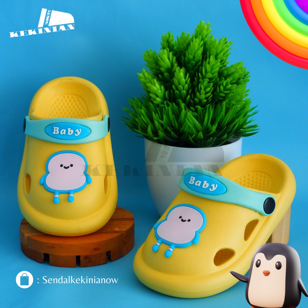 Sandal Kodok Anak Baby Series/Sepatu sandal anak Lucu / Sendal Baim / Sendal Bakpau anak