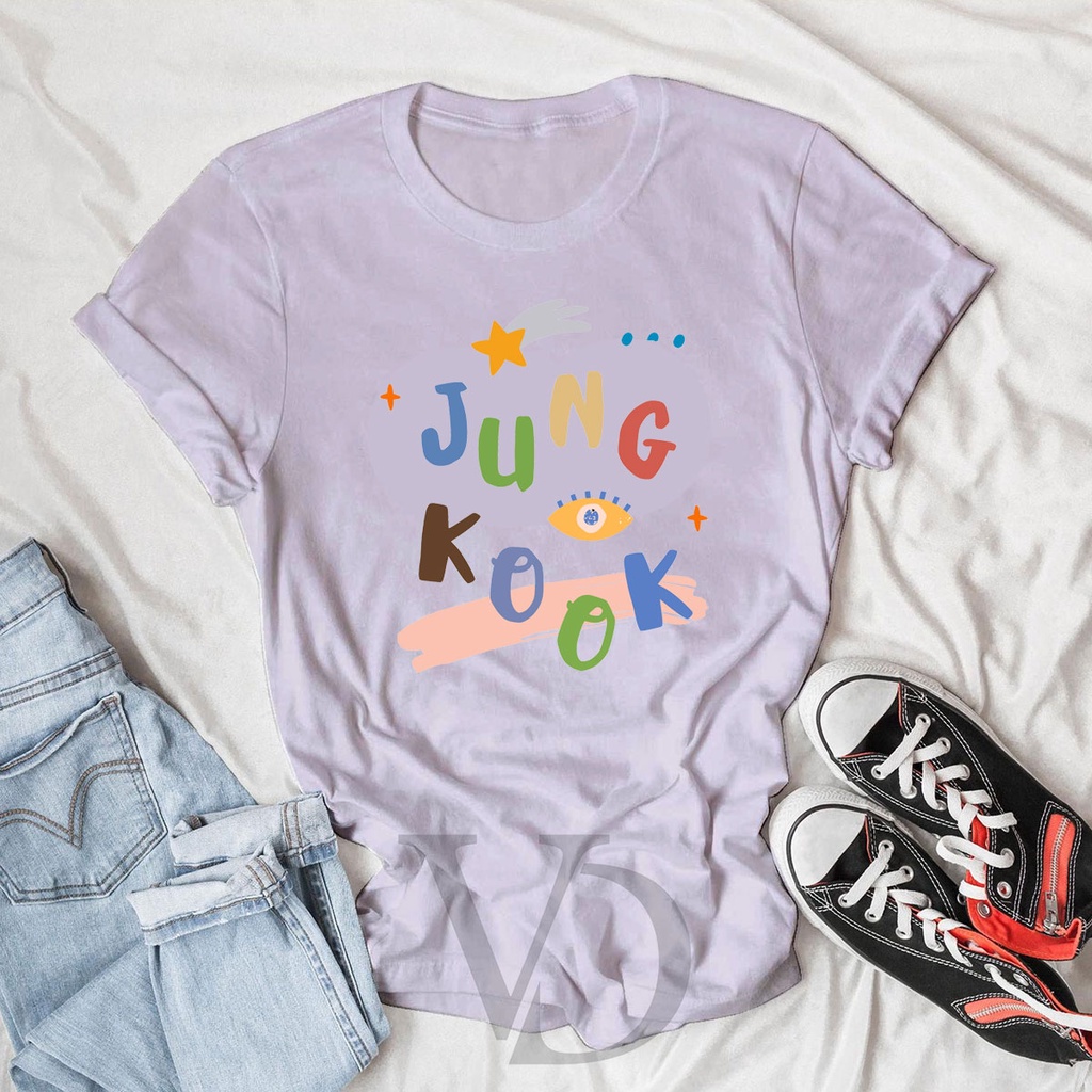 BISA CUSTOM FOTO BAJU JUNG KOOK ARMY/ KAOS WANITA PRIA LENGAN PENDEK / BAJU KOREA