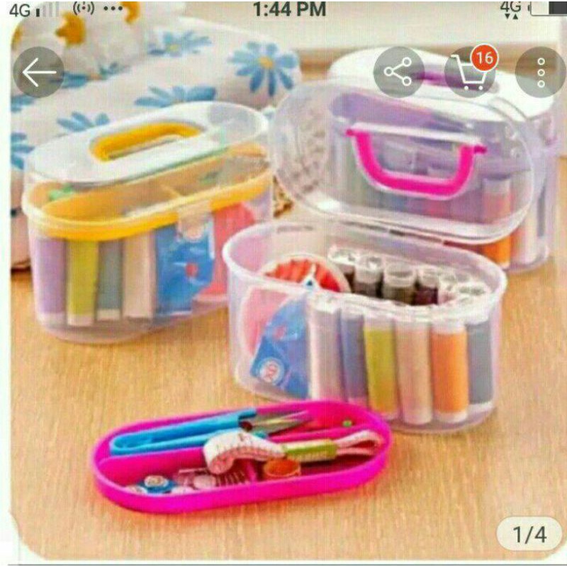 alat jahit set 1 kotak/perlengkapan menjahit 1 set dengan boxnya/ALAT JAHIT/