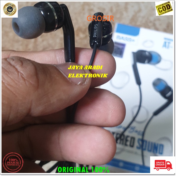 J318 ORIGINAL PHILIPS HANDSFREE KABEL JACK 3.5 MM IN EAR DOUBLE BASS HEADSET MIC STEREO CALL HIFI EARPOD HF KABEL EARPHONE MUAIK TELPOM HP MEGABASS HANDPHONE AUDIO SUARA SMULE KARAOKE BISA UNTUK SEGALA MERK JENIS HANDPHON PC LAPTOP DLL SUARA JERNIH NGEBAS