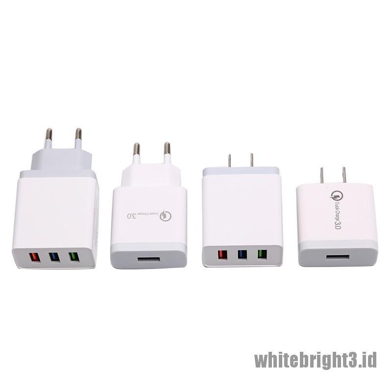 &lt; White3 &gt; Adaptor Charger Dinding USB 3.0 18W Quick Charge