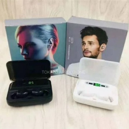 Headset Bluetooth LED Digital TWS F9 True Wireless Earbuds IPX7