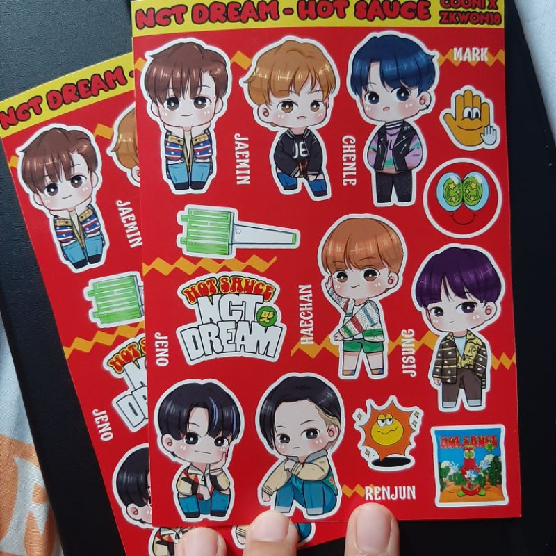Sticker NCT DREAM HOT SAUCE Chibi Fanart by zkwon18