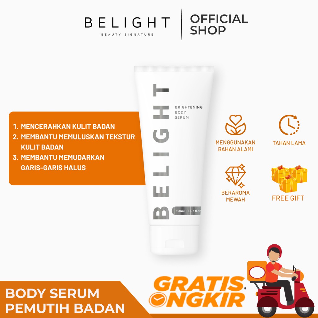 Body Serum Belight Pencerah Original Sudah BPOM Dengan Keharuman Tahan Seharian