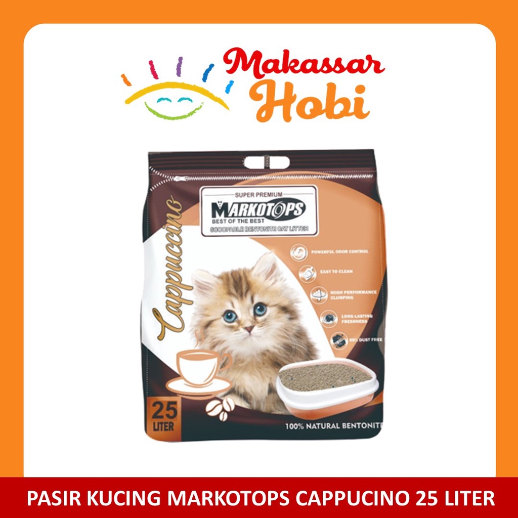 Pasir Kucing Gumpal Wangi MARKOTOPS Markotop 25L 25 L Liter 25liter