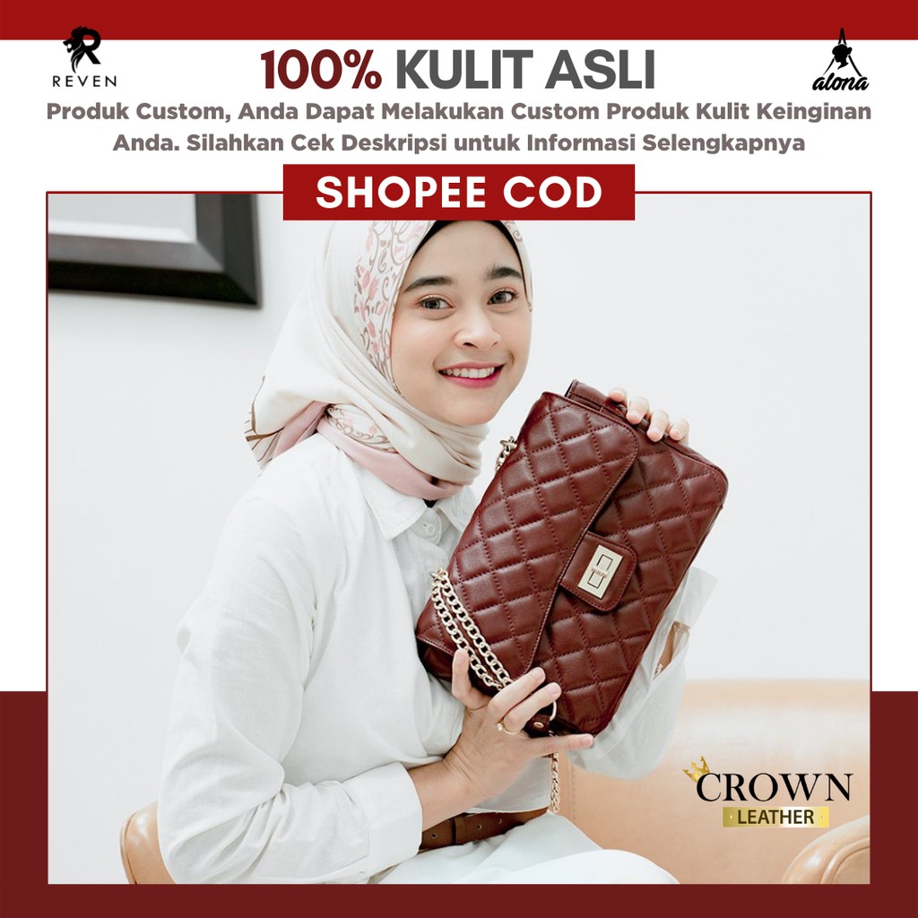 Tas Kulit Asli Wanita Cewek Branded Fashion Wanita Special Product LUMEE BAG by Crown Leather Terbaru by Crown Leather Crownleather Store