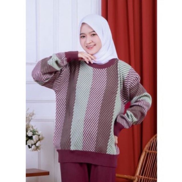 CORA KNITS SWEATER RAJUT OVERSIZE PREMIUM