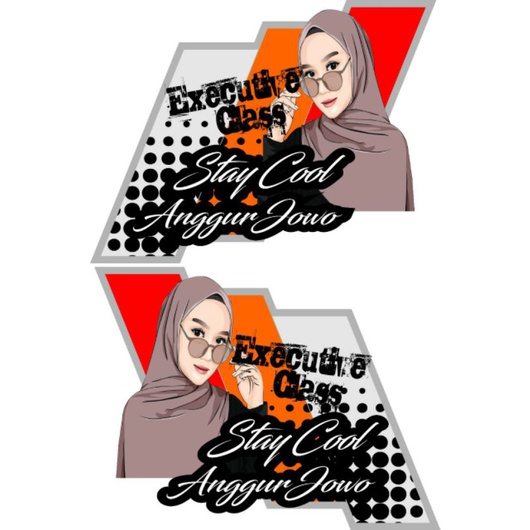 decal sticker pintu kanan kiri truk canter