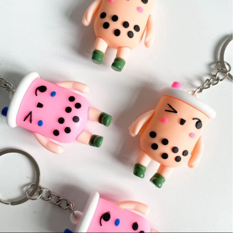 Gantungan Kunci Boba / Manusia Boba / Human Boba Man Keychain Lucu