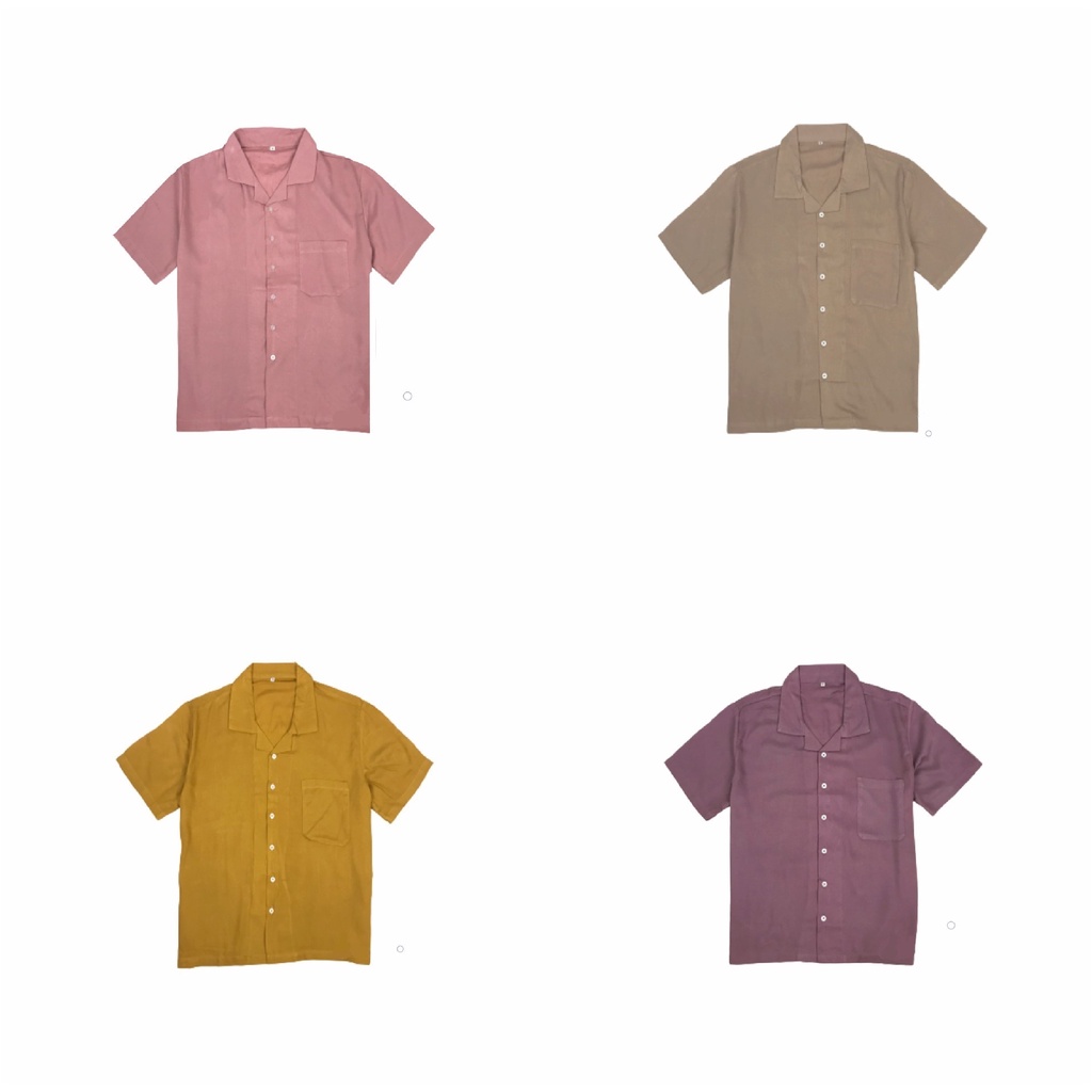 Kemeja Hawaii UNISEX Kemeja Hawai Wanita Kemeja Hawai Pria- Organik Material