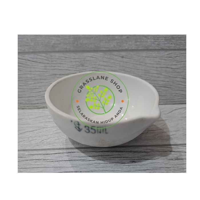 Cawan Porcelain Porselin Porselen Penguap Evaporating Dish 35 cc