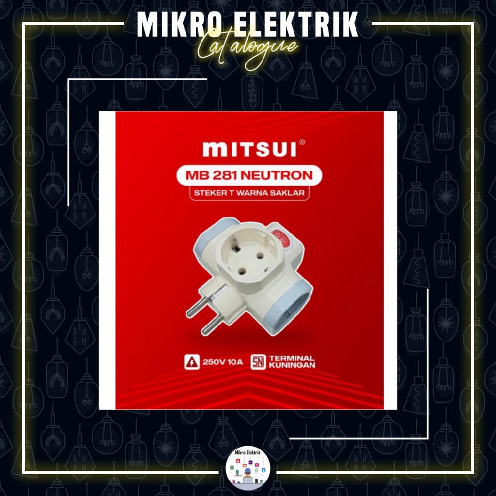 Steker T Arde + Saklar / T Arde Switch On Off Mitsui MB 281