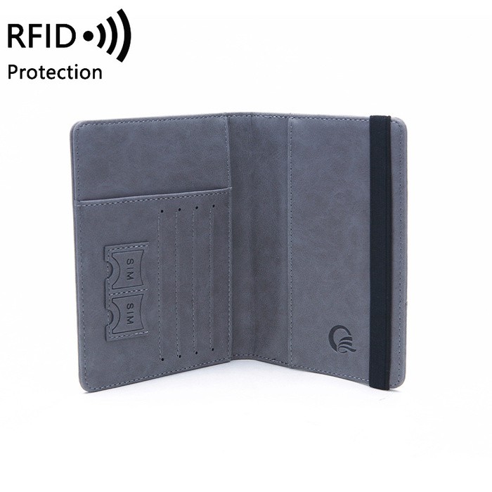 Dompet Paspor Kulit Passport Travel Wallet RFID Protection 1643