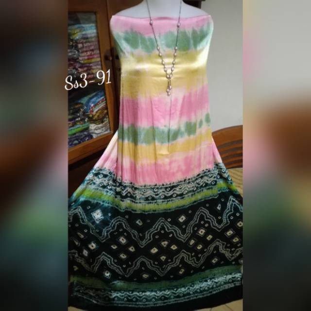 Kain jumputan Semi sutra khas Palembang panjang 3 m