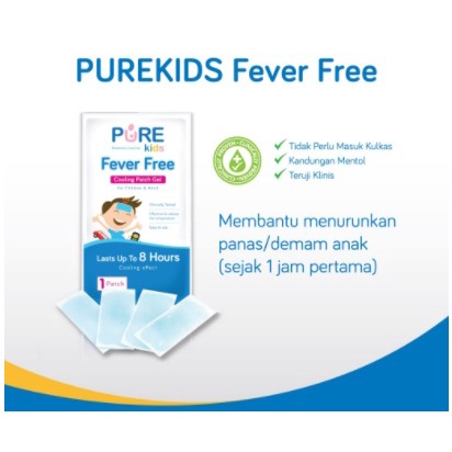 PURE KIDS FEVER FREE (plester kompres demam)