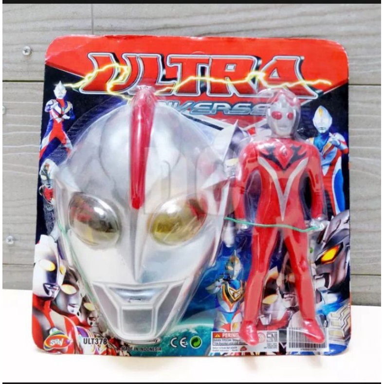 MAINAN ULTRAMEN + TOPENG ULTRAMEN Mainan Robot Ultraman