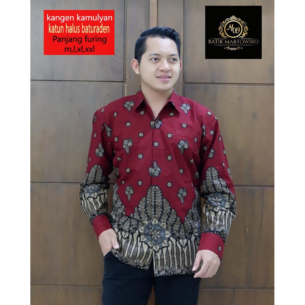 KANGEN KAMULYAN kemeja batik pria lengan panjang terbaru ORIGINAL BY MARTOWIRO