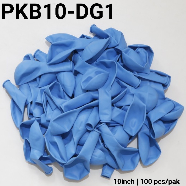 PKB10-DG1 Balon latex 10 inch 1 pak isi 100 sky blue biru muda (Balon Latex Bulat Doff) papaya balon