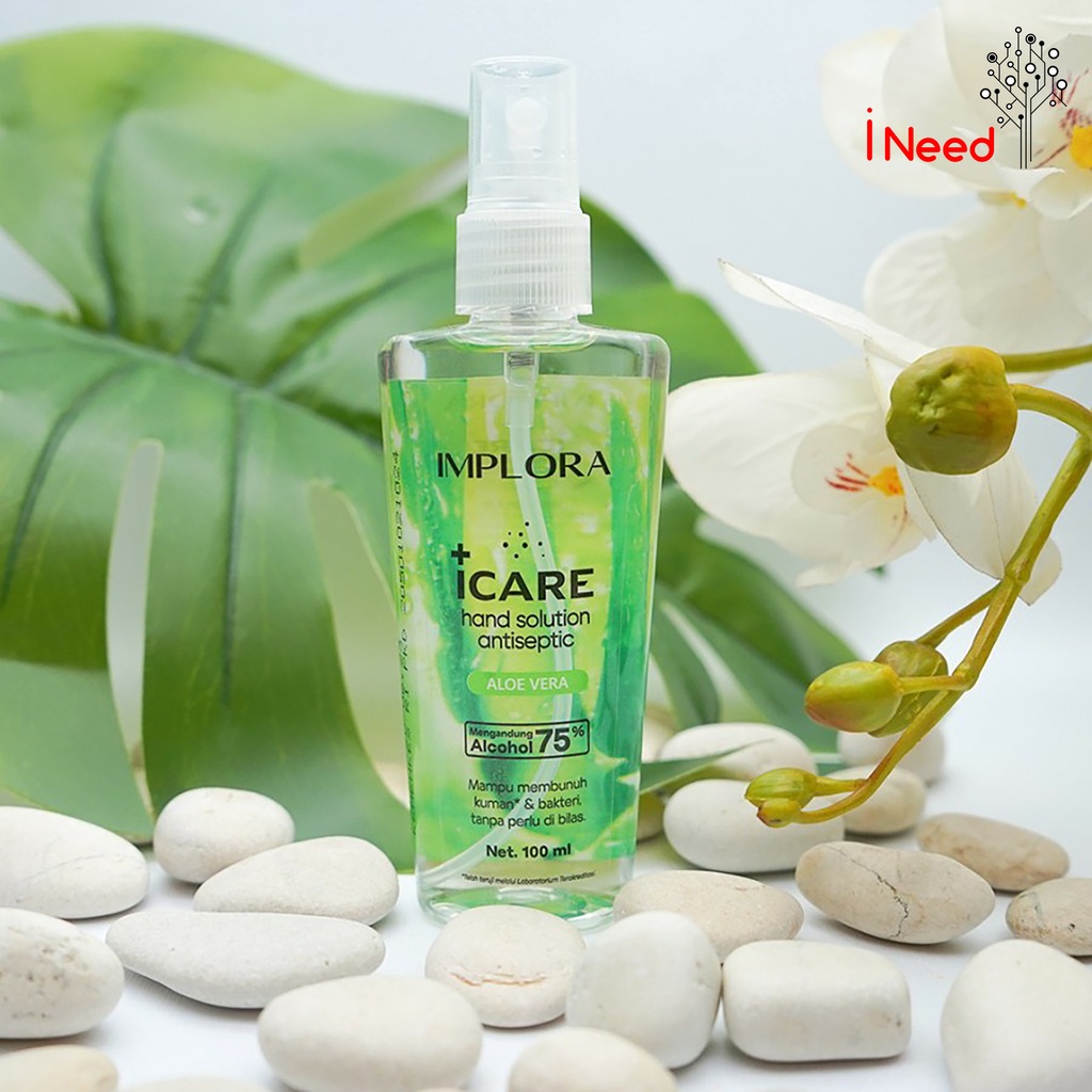 (INEED) Implora Icare Hand Solution Antiseptic Spray Lavender/Fresh Lime/AloeVera 100ml