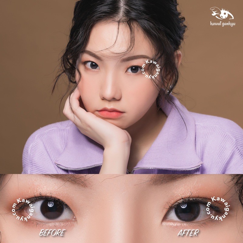 KawaiGankyu Softlens - Kitty kelly gray (1botol)