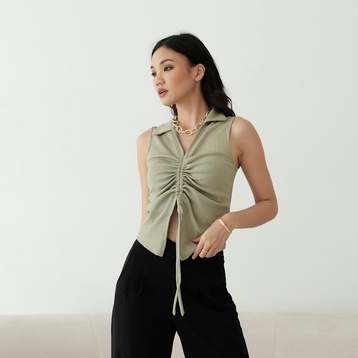 [TAVIA] ESME KNIT TOP / BAJU RAJUT / KAOS WANITA / ATASAN WANITA