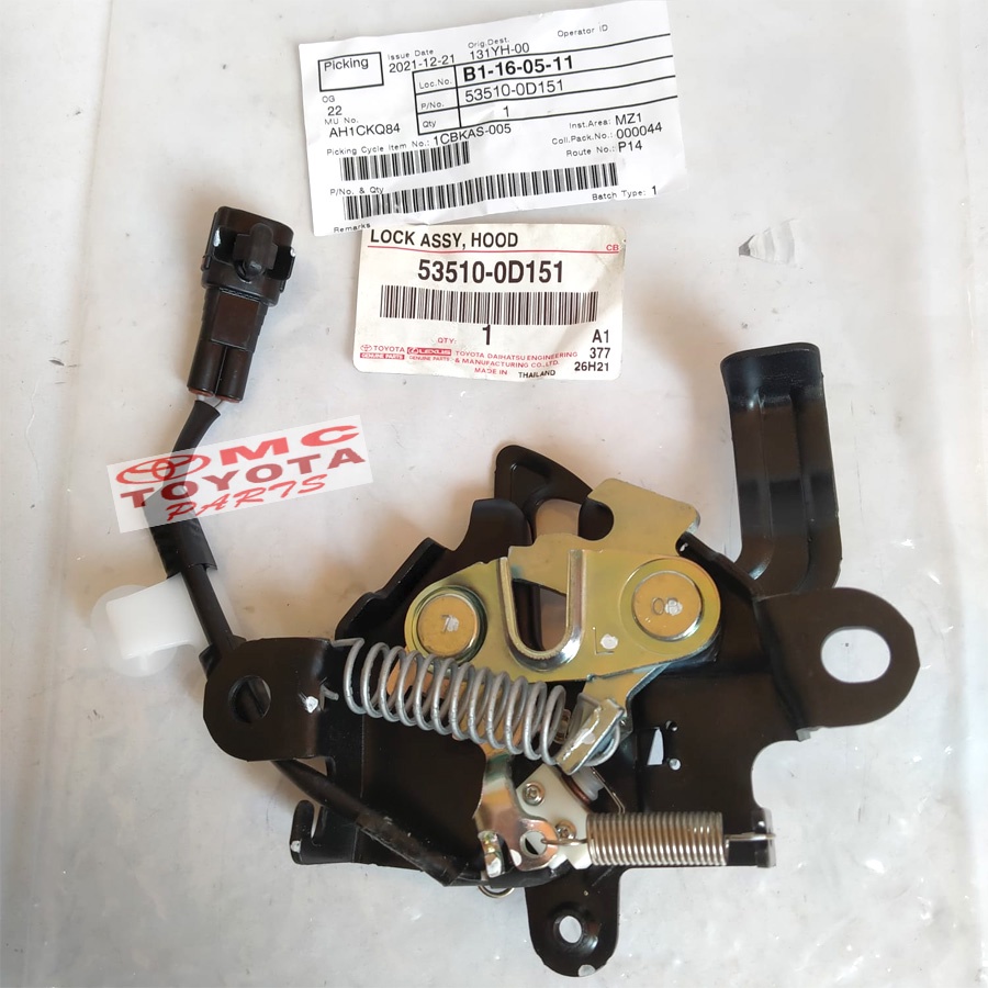 Pengunci Kap Mesin / Lock Assy Hood Toyota Yaris 53510-0D151