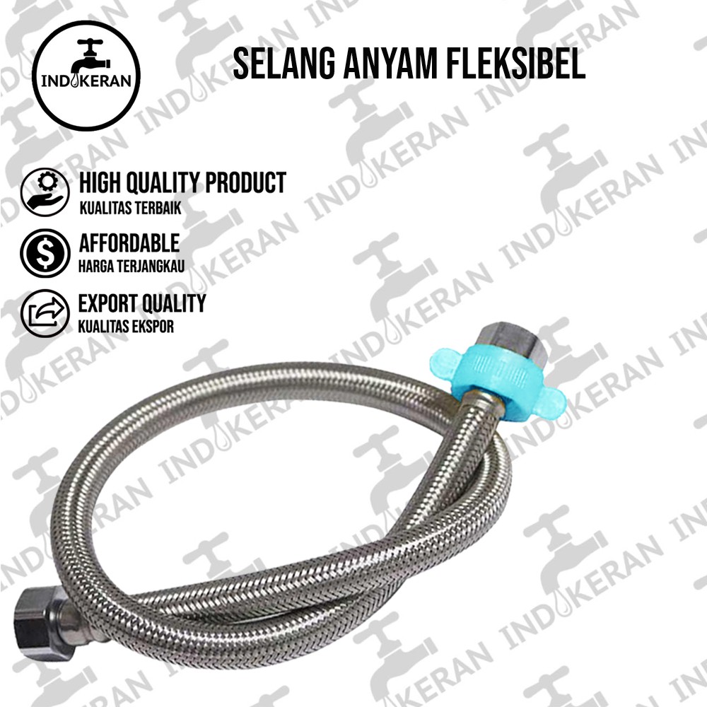 INDOKERAN - Selang Anyam Fleksibel PVC - 30 CM - High Quality