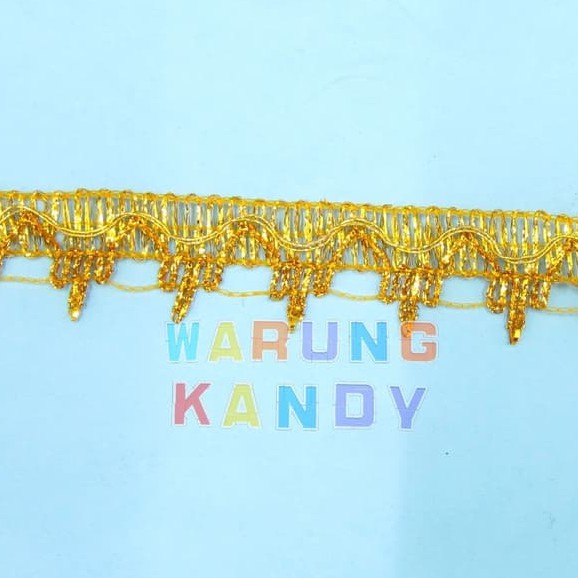 Pasmen 0145 / K611 Mas Perak  2cm 18meter Renda