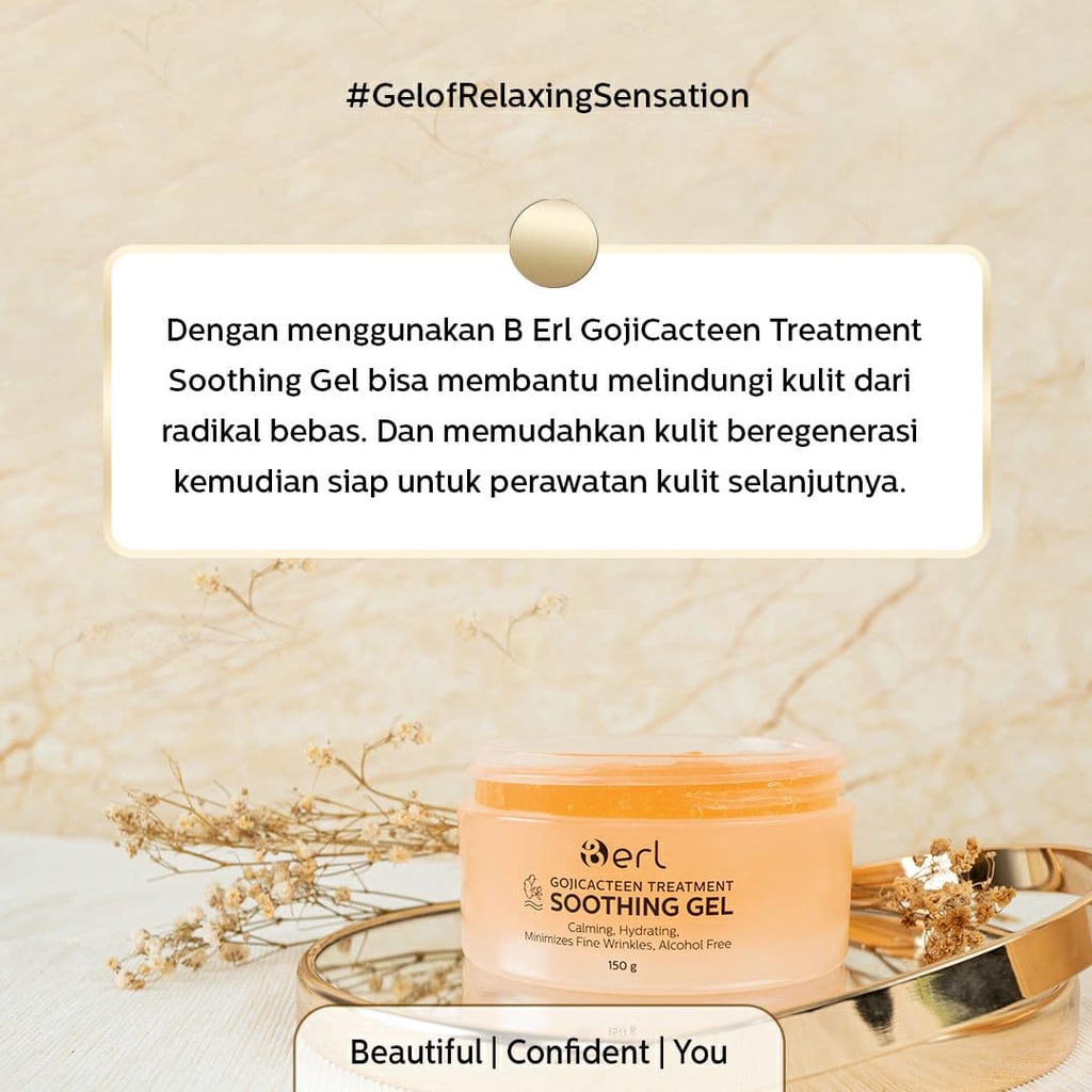 Soothing Gel Aloevera Gojiberry Masker Wajah Melembabkan Kulit Menenangkan Kulit Iritasi by B ERL