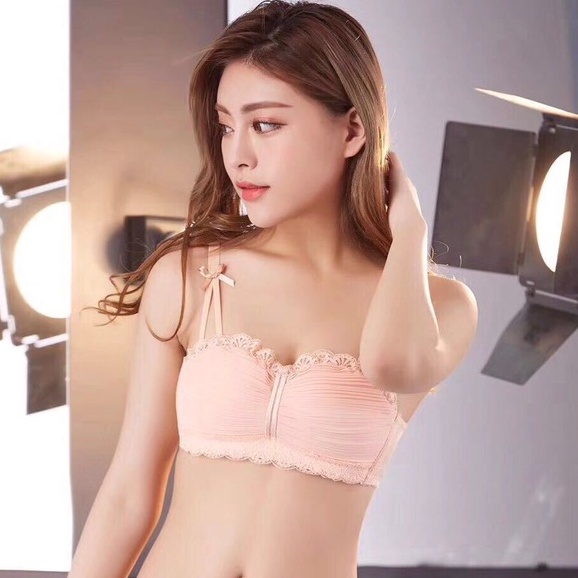 ✅𝐅𝐎𝐈𝐒𝐒® Bra Push Up Seksi Renda BH Pakaian Dalam Wanita Bralette Tanpa Kawat Tali Pita Import 1173