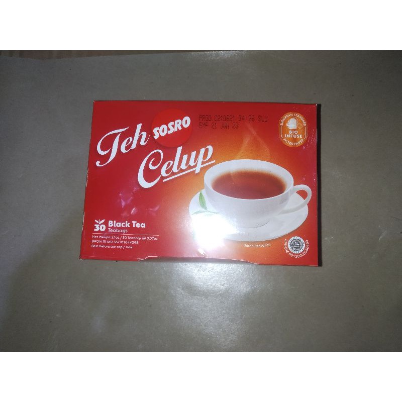 

teh kotak celup sosro 30 tea bag