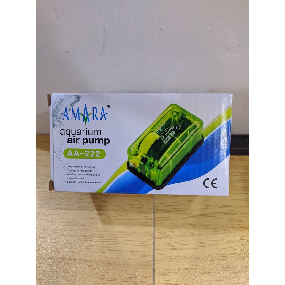 Amara Aerator Air Pump 1 Lobang Transparant AA-222 AA 222 AA222 Gelembung Udara Oxygen