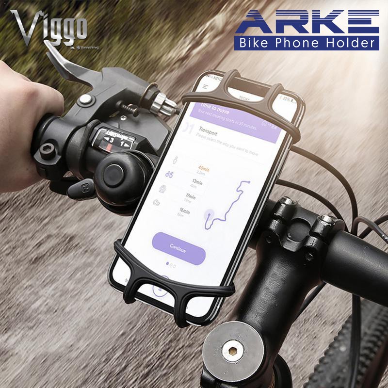 Viggo ARKE Rubber Sillicone Material Bike Smartphone Holder Sepeda Universal