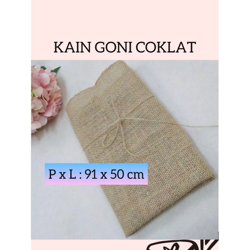 ECER -BERBAGAI UKURAN | KAIN GONI NATURAL BROWN  | KAIN BURLAP | BAHAN MAHAR &amp; CRAFT