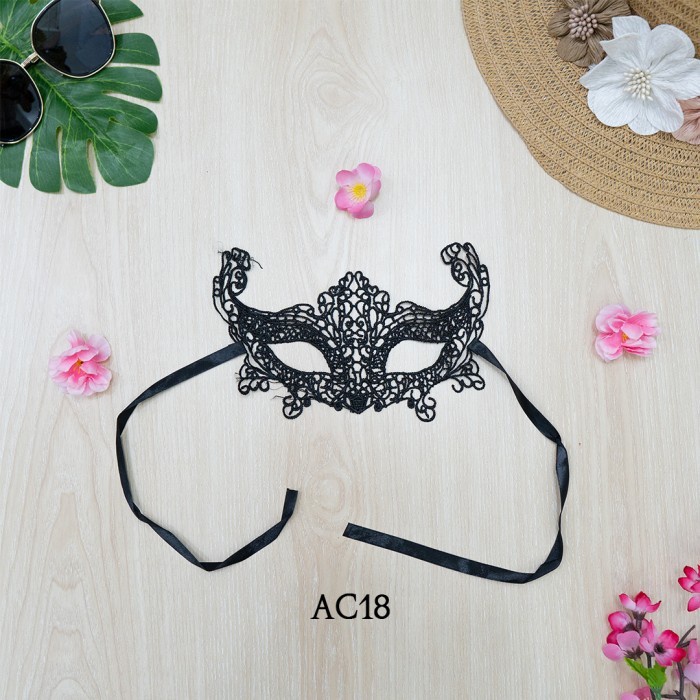 

BERKUALITAS TOPENG PESTA AKSESORIS SEXY LINGERIE LACE BLACK MASK HITAM AC18 BEST SELLER !!