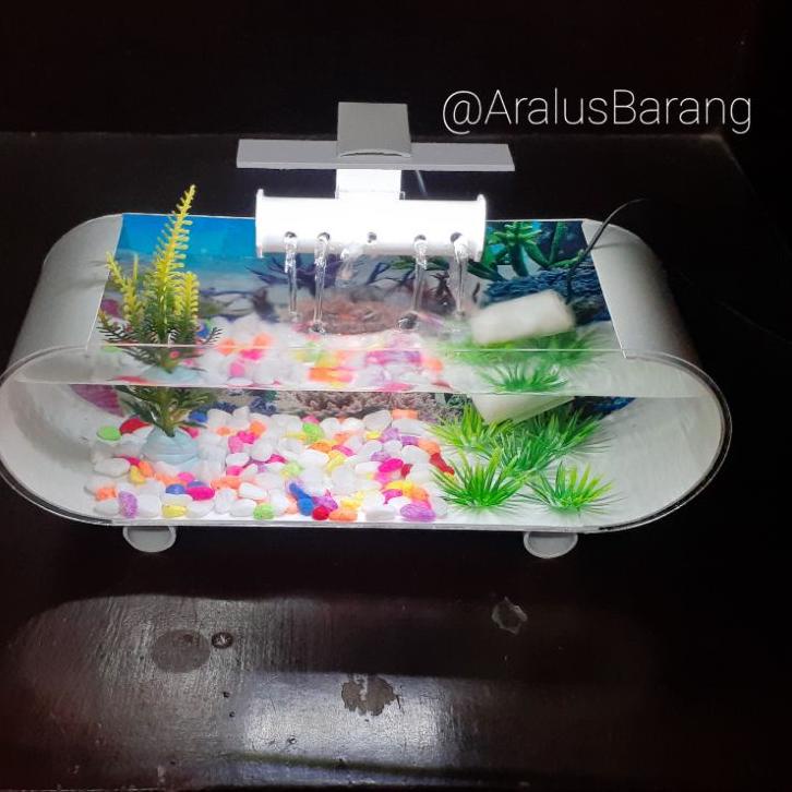 Paling Disukai.. Aquarium Mini Fullset Dengan Pompa Dan Filter / Aquarium Akrilik Fullset / Aquarium