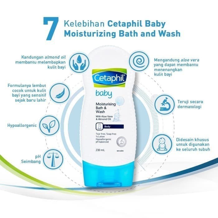 CETAPHIL BABY MOISTURISING BATH &amp; WASH 230ML