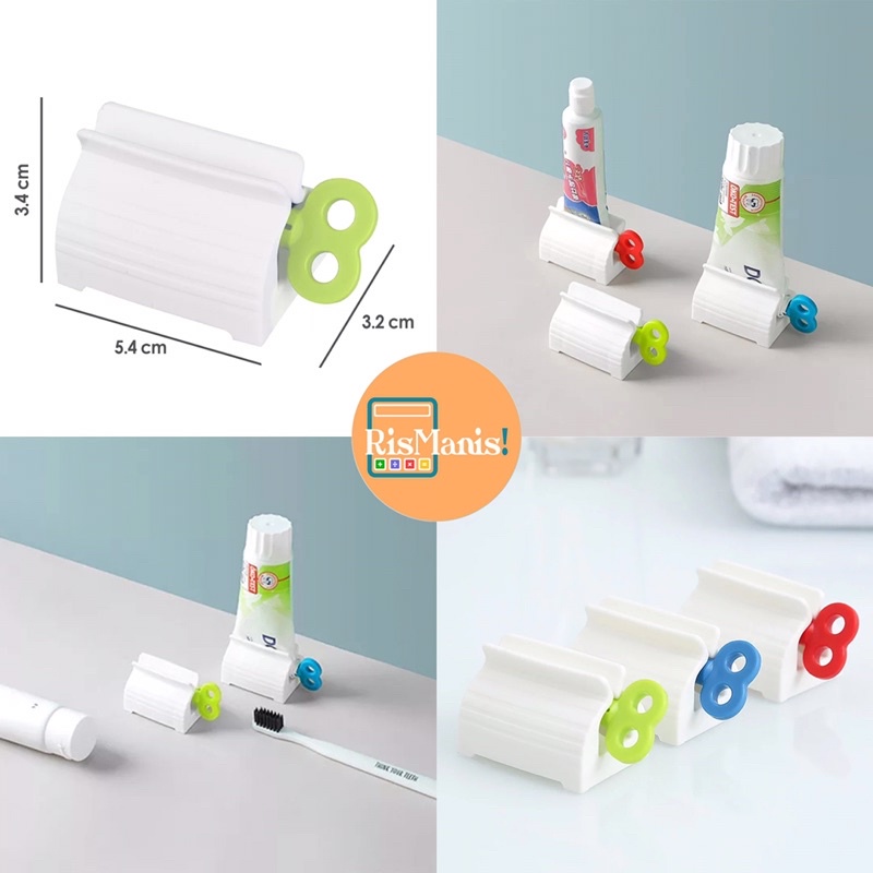 ROLLING TOOTHPASTE DISPENSER Alat Penjepit Pasta Gigi Krim Malam Obat Kemasan Tube Odol Holder Putar