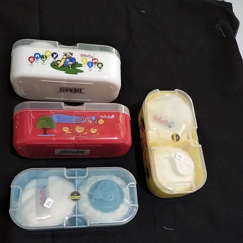 reliable tempat bedak double dngan puff