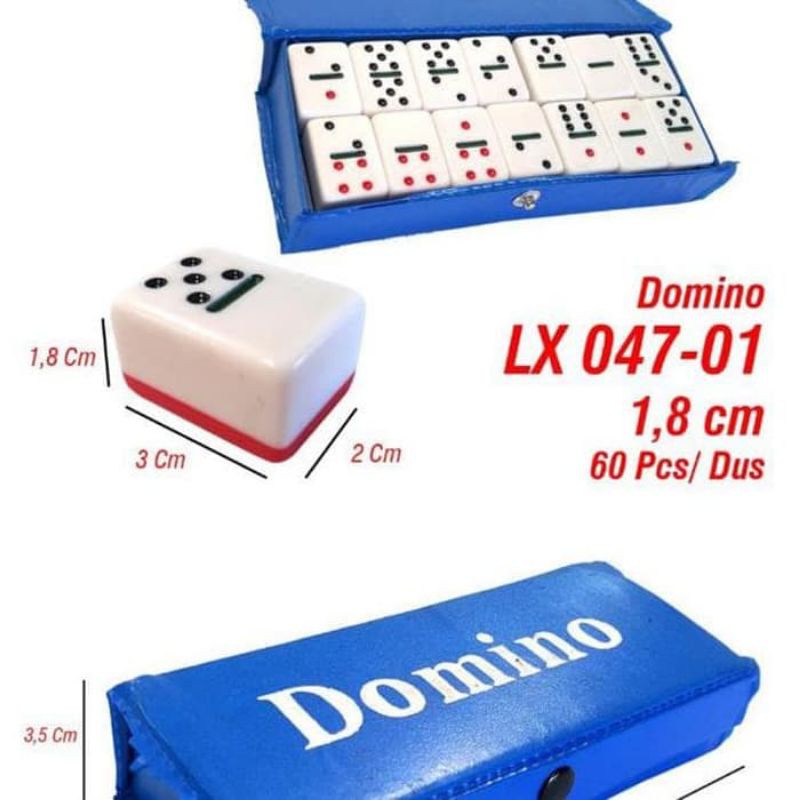 Batu Domino Dompet Biru Plastik Murah