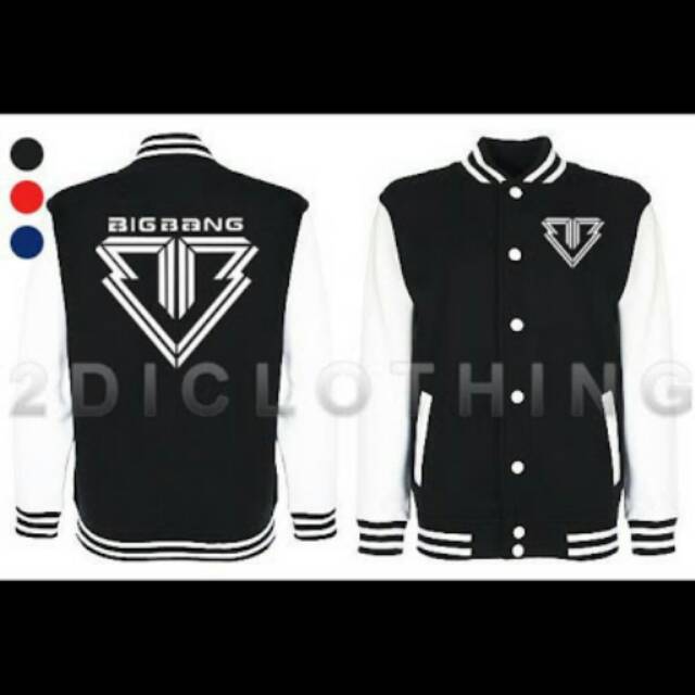 JAKET VARSITY BIGBANG LOGO IMPORT QUALITY