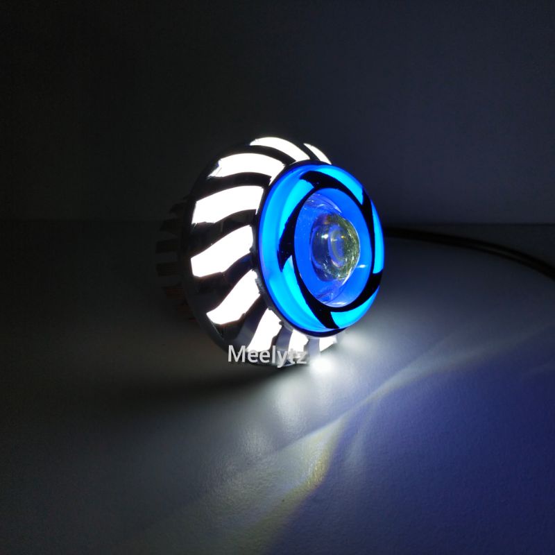 Lampu LED projie mini laser 2 mode jauh dekat putih ae de putih